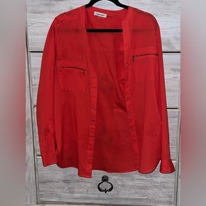 Calvin Klein button down blouse.